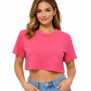 Lululemon Pink Cropped Short Sleeve Tee | Soft Cotton | Casual Athleisure